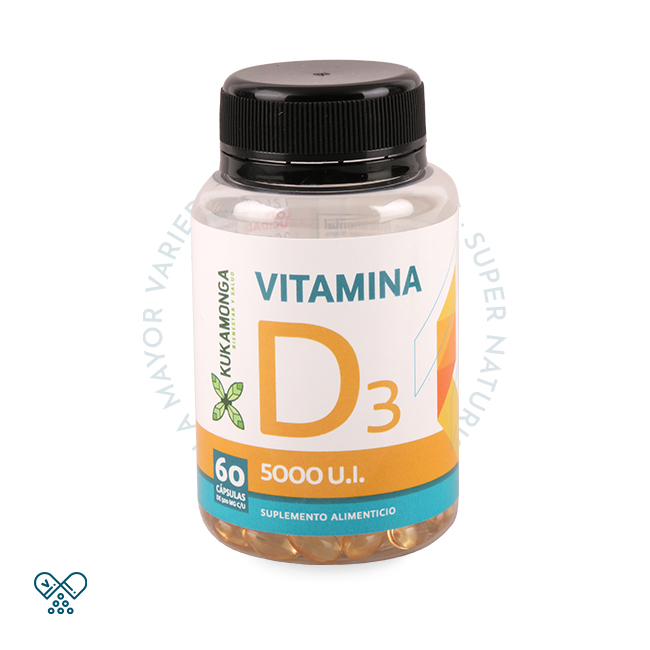 Vitamina D3 5000 U.I 60 Cápsulas